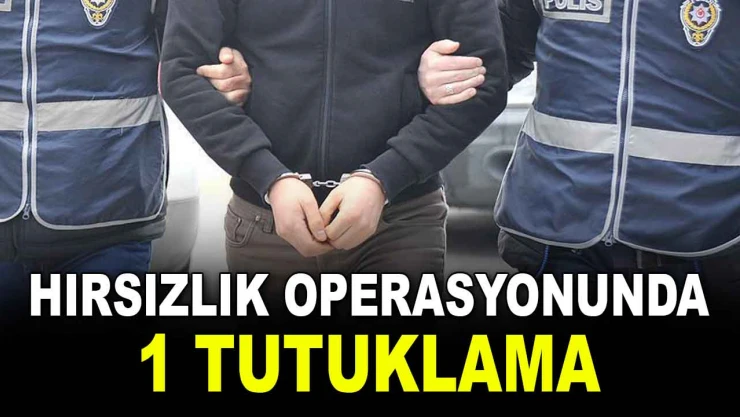 Hırsızlık Operasyonunda 1 Tutuklama
