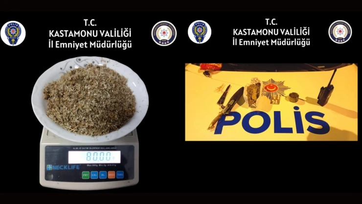 İçinde uyuşturucu olan çantayı atıp kaçmaya çalıştı