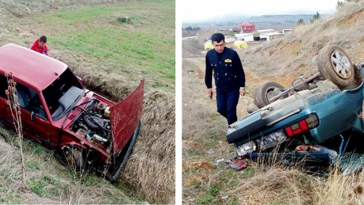 İki otomobil çarpıştı 5 yaralı