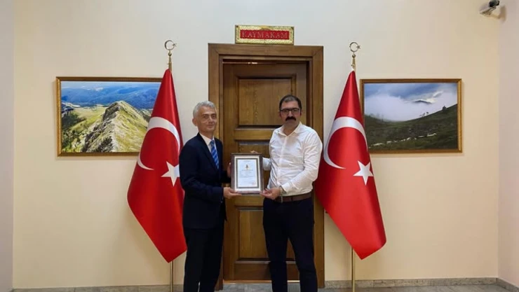 İlçe Emniyet Müdürü Velioğlu'ndan, Kaymakam Demirdağ'a Veda Ziyareti