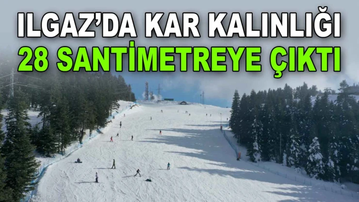 Ilgaz'da Kar Kalınlığı 28 Santimetreye Çıktı