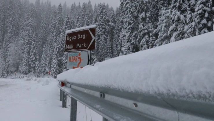 Ilgaz'da Kar Kalınlığı 38 Santimetre Oldu