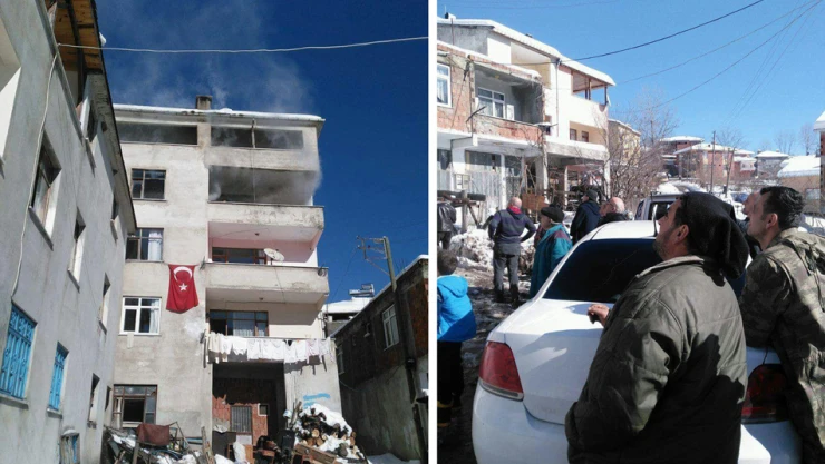 İmece usulü yangını söndürdüler