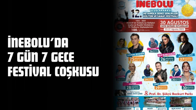 İnebolu'da 7 Gün 7 Gece Festival Coşkusu