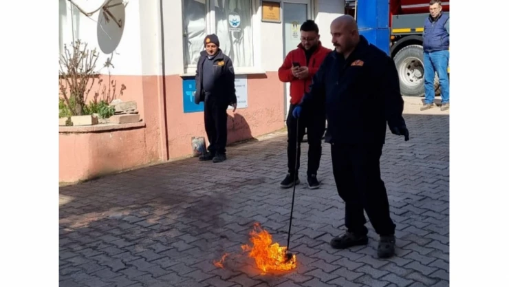 İnebolu'da Yangın Söndürme Eğitimi