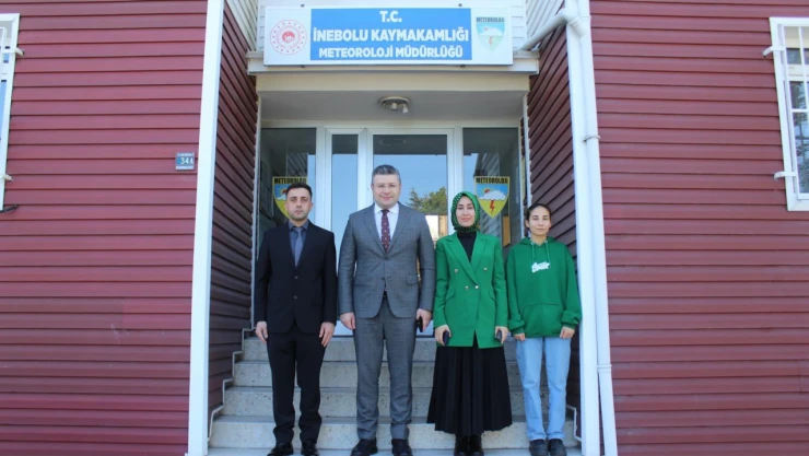 İnebolu Kaymakamı Uçar, Meteoroloji Müdürlüğü'nü Ziyaret Etti
