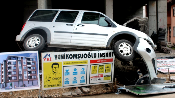 İnşaat bariyerleri hayat kurtardı