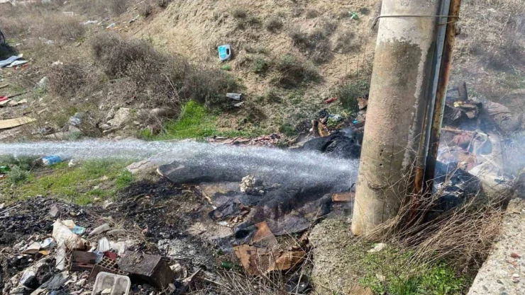 Kablodan Çıkan Kıvılcım Yangına Sebep Oldu