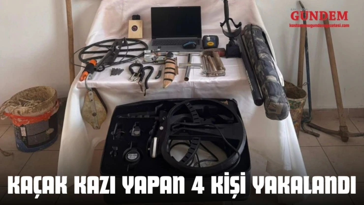 Kaçak Kazı Yapan 4 Kişi Yakalandı