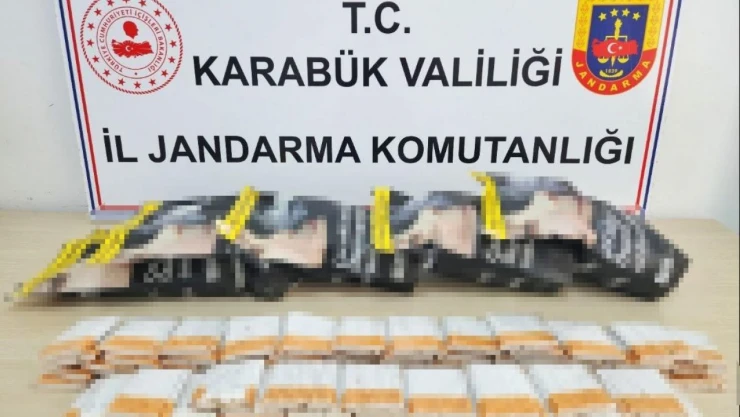 Karabük'te Bin 700 Makaron ve 3.5 Kilo Tütün Ele Geçirildi