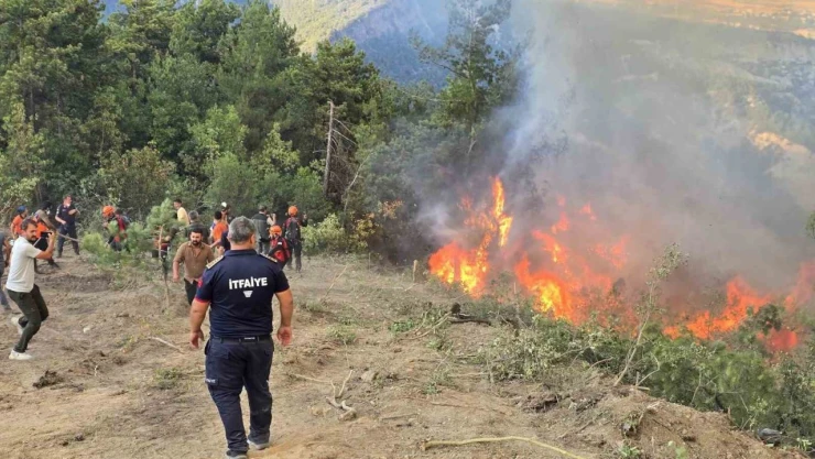 Karabük'teki Orman Yangınını Söndürme Çalışmaları Devam Ediyor