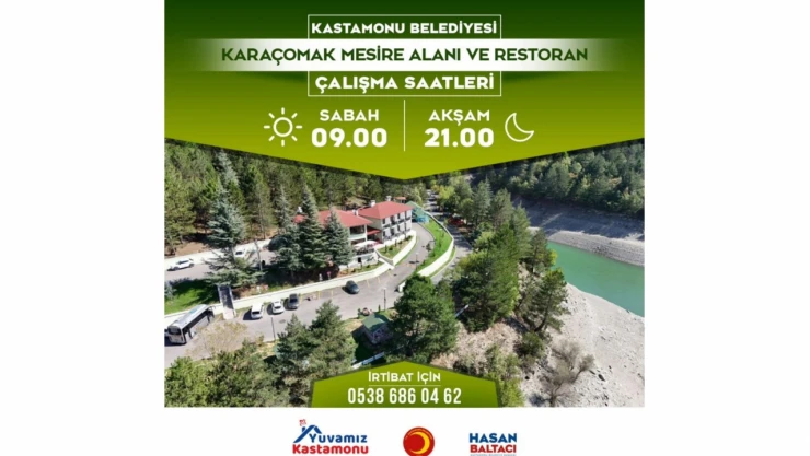 Karaçomak Mesire Alanı Yaz Saatine Geçti