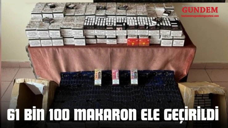 Kastamonu'da 61 Bin 100 Makaron Ele Geçirildi