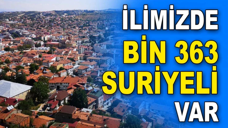 Kastamonu'da Bin 363 Suriyeli Var