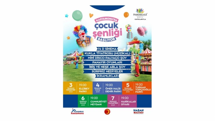 Kastamonu'da Çocuk Şenliği Başlıyor