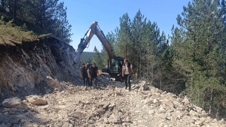 Kastamonu'da Orman Yolu Yapımları Sürüyor