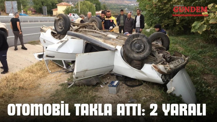 Kastamonu'da Otomobil Takla Attı: 2 Yaralı