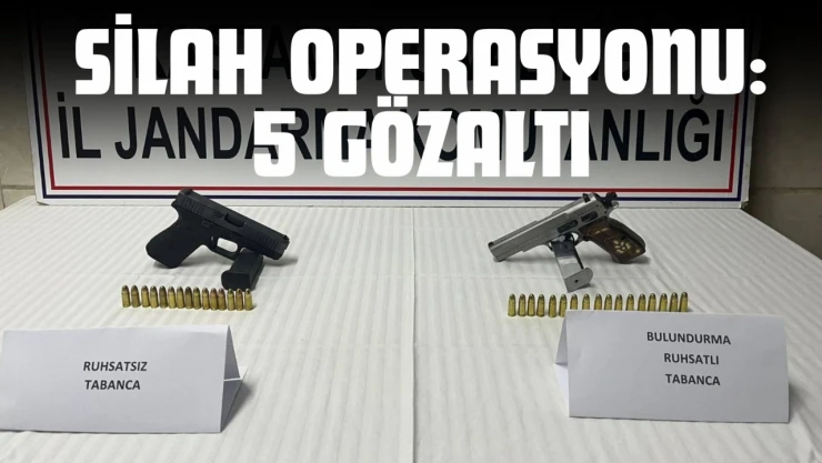 Kastamonu'da Silah Operasyonu: 5 Gözaltı