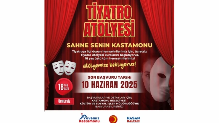 Kastamonu'da Ücretsiz Tiyatro Atölyesi Başlıyor!