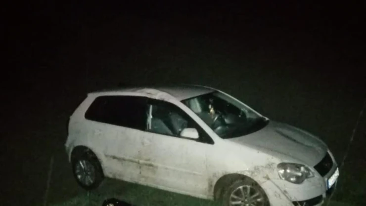 Kastamonu Daday'da otomobil tarlaya uçtu