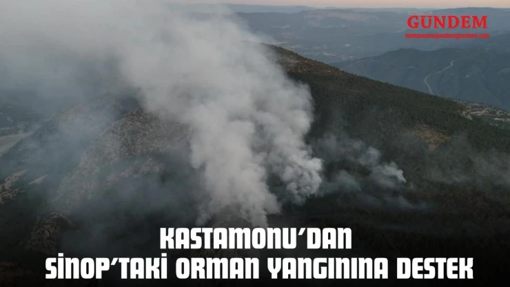 Kastamonu'dan Sinop'taki Orman Yangınına Destek