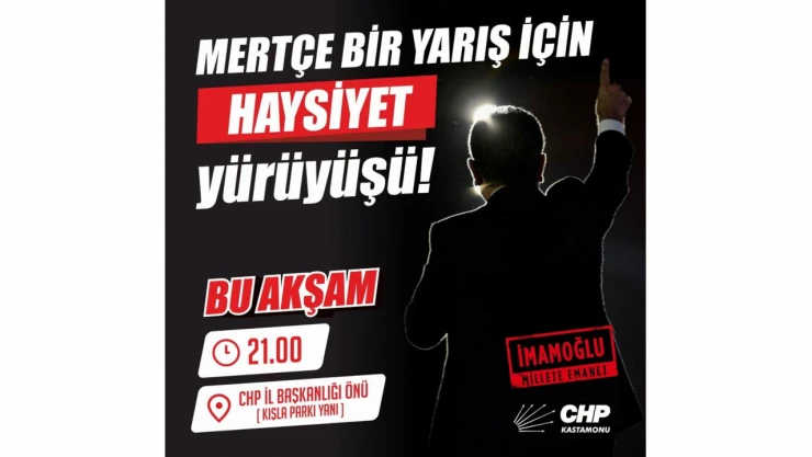 Kastamonu, 'Haysiyet Yürüyüşü'nde Ses Olacak