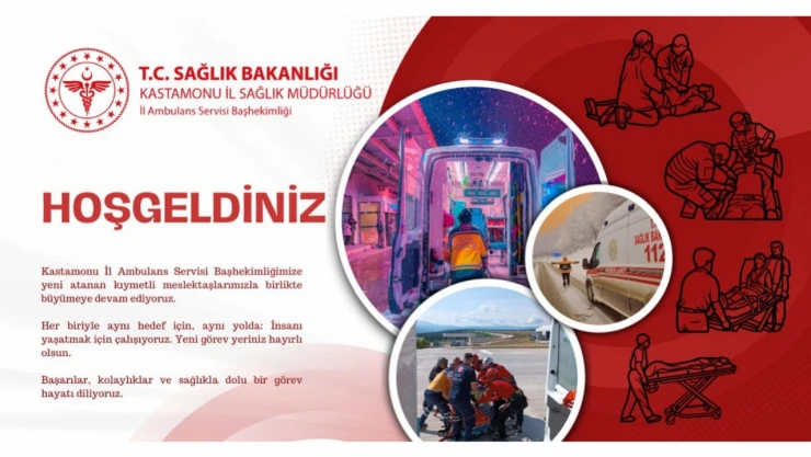 Kastamonu İl Ambulans Servisi'nde Yeni Görevliler Göreve Başladı