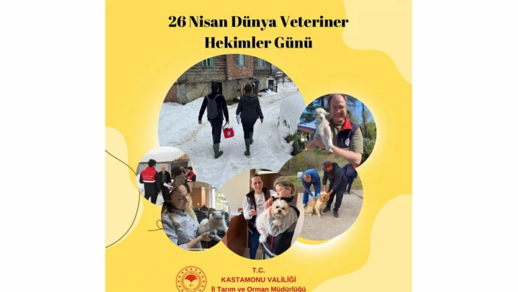 Kastamonu İl Tarım ve Orman Müdürlüğü'nden Dünya Veteriner Hekimler Günü Mesajı