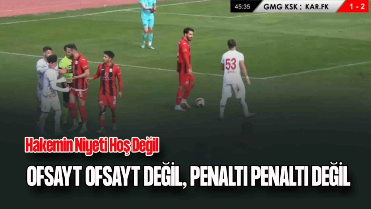 Kastamonuspor-Karaman Maçında İlk Yarı Bitti: Hakem Yönetimi Rezalet!