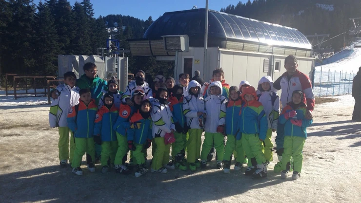 Kayak antrenmanları karla birlikte hız kazandı