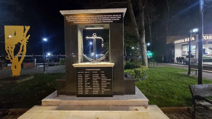 12 Denizci Anısına Anıt Yapıldı