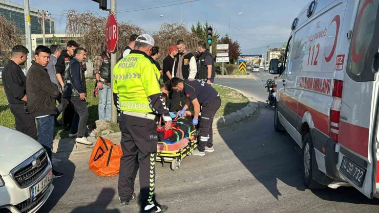 Cip Motosiklete Çarptı: 1 Yaralı