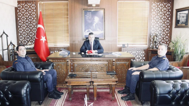 Komutanlardan Kaymakam Uçar'a Ziyaret