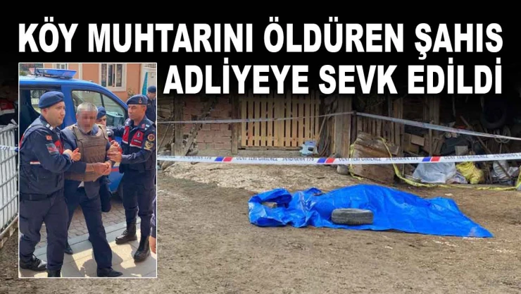 Köy Muhtarını Öldüren Şahıs Adliyeye Sevk Edildi
