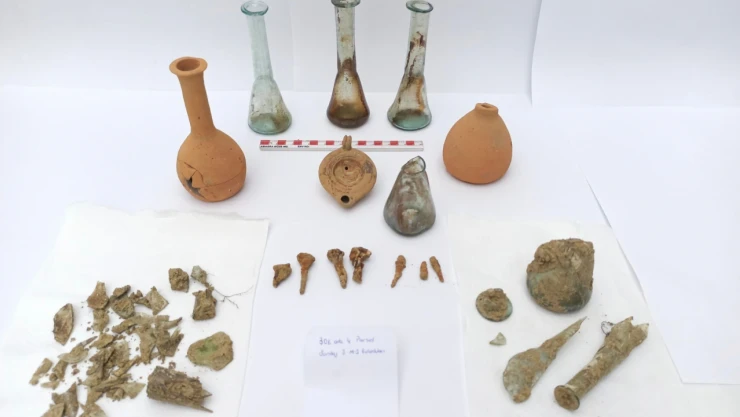 Lojman İnşaatı İçin Yapılan Kazıda Roma Dönemine Ait Eserler Bulundu