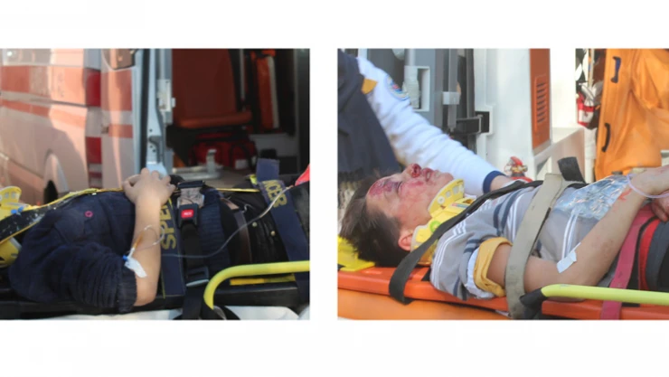 Mas Plaza önünde kaza 2 yaralı