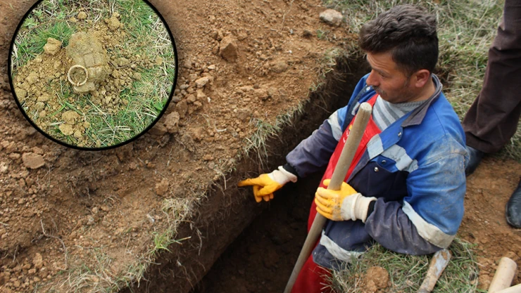 Mezarı kazarken ölümden döndü