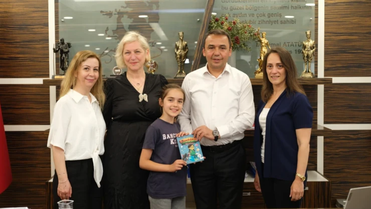 Minik Yazar Mazıoğlu'ndan Belediye Başkanı Baltacı'ya Ziyaret