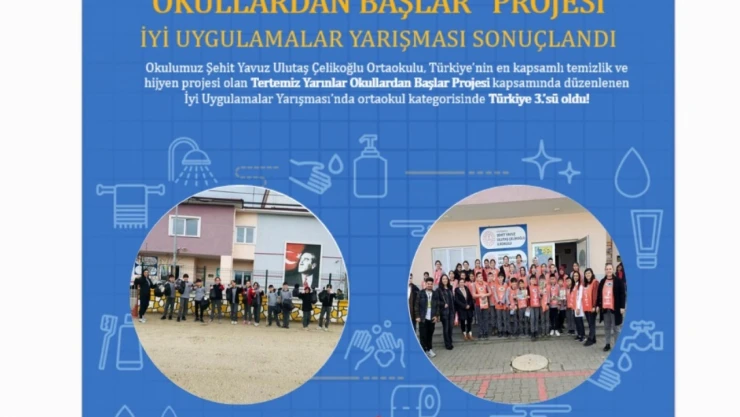 O Okul Türkiye Üçüncüsü Oldu