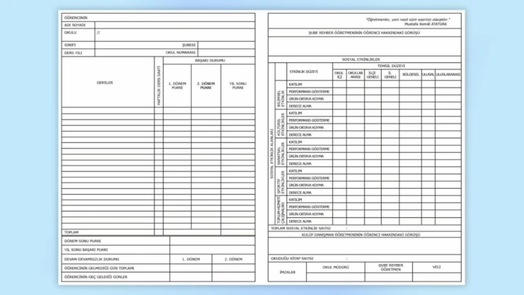 Öğrencilere Sosyal Etkinlikli Yeni Karneler Dağıtılacak