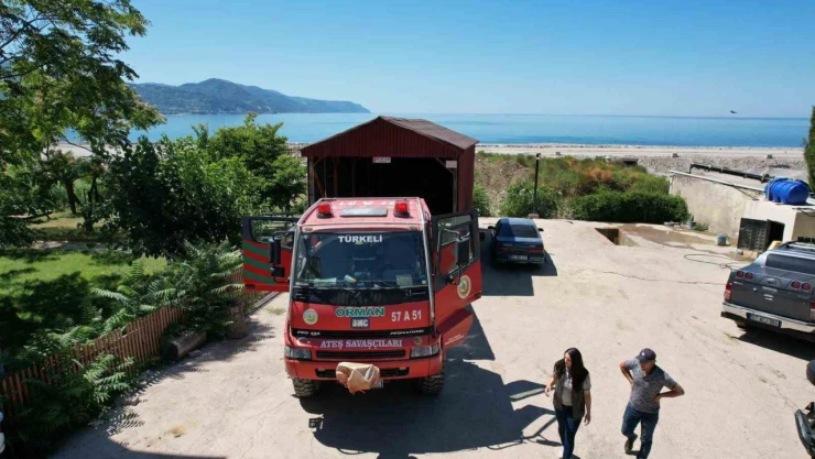 Yangın Söndürme Çalışmasına Türkeli'den Destek