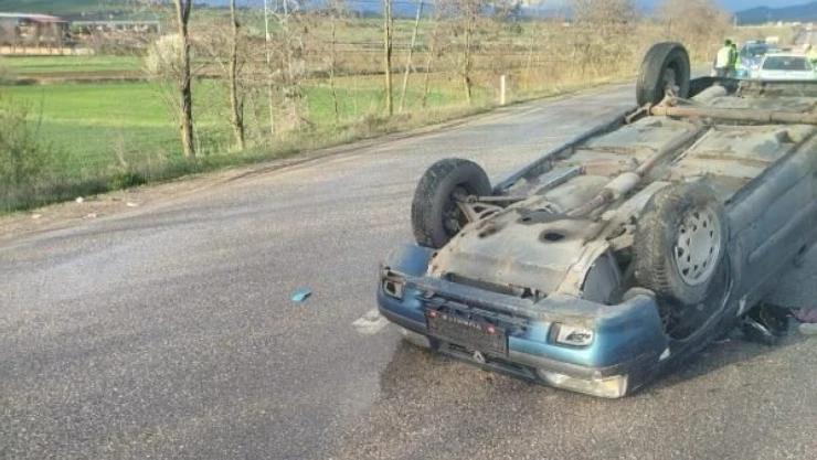 Otomobil Takla Attı: 1 Yaralı