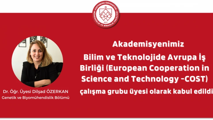 Özerkan, COST Üyesi Olarak Kabul Edildi