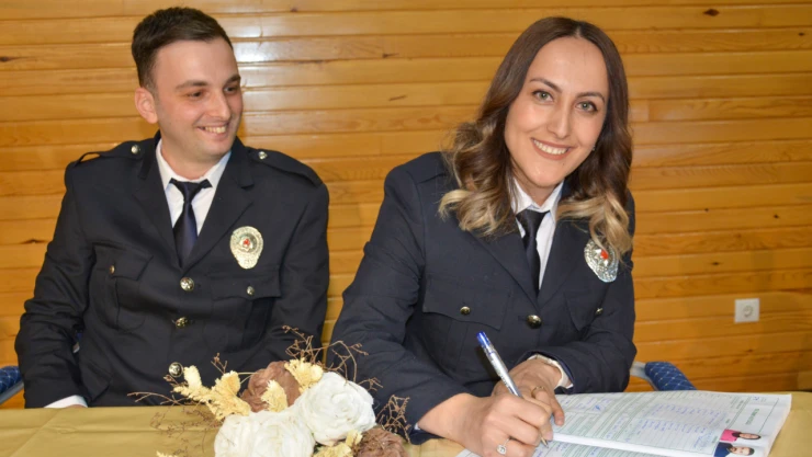 Polis Haftası'nda nikah kıydılar