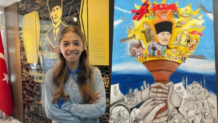 Resim Yarışmasında Gurur Yaşattı