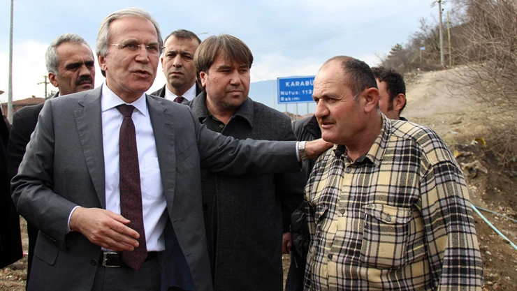 Şahin, heyelan bölgesinde incelemelerde bulundu