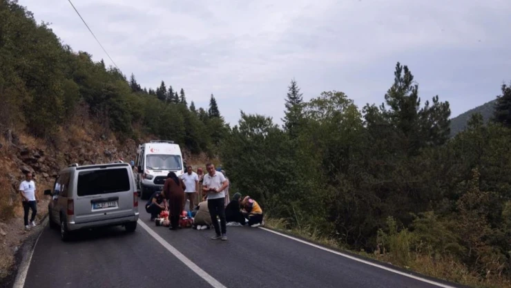 Şarampole Yuvarlandı: 4 Yaralı