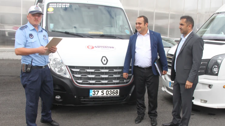 Servis araçları kontrolleri başladı