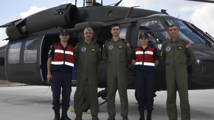 Sikorsky helikopterle trafik denetimi yapıldı