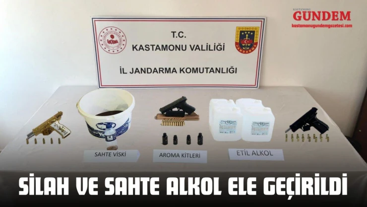 Silah Ve Sahte Alkol Ele Geçirildi